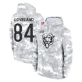 C.Bears #84 Colston Loveland Player Arctic Camo Salute to Service Pullover Hoodies Limited Edoa Stitched Jerseys
