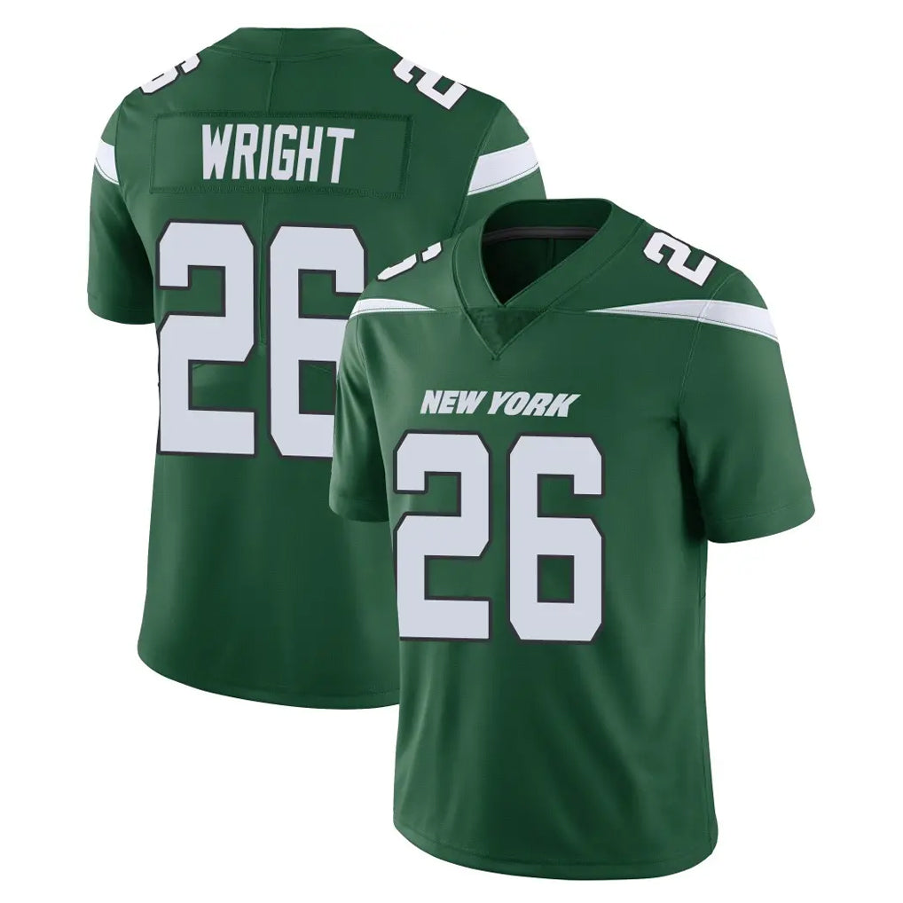 NY.Jets #26 Nahshon Wright Player Green Limited Vapor Home Game Edoa Stitched Jerseys