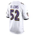 B.Ravens #52 Ray Lewis Player White Alternate Home Edoa Stitched Jerseys