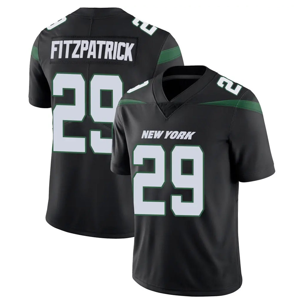 NY.Jets #29 Minkah Fitzpatrick Player Stealth Black Limited Vapor Home Game Edoa Stitched Jerseys