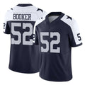 D.Cowboys #52 Tyler Booker Player Navy-White Limited Alternate Vapor F.U.S.E. Home Game Edoa Stitched Jerseys
