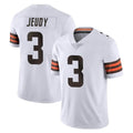 C.Browns #3 Jerry Jeudy Player White Vapor Untouchable Limited Home Game Edoa Stitched Jerseys