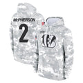 C.Bengals #2 Evan McPherson Player Arctic Camo Salute to Service Pullover Hoodie Limited Edoa Stitched Jerseys