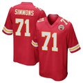 KC.Chiefs #71 Josh Simmons Player Red Home Game Edoa Stitched Jerseys