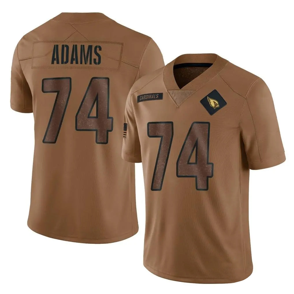 A.Cardinals #74 Isaiah Adams Player Brown Limited Salute To Service Game Edoa Stitched Jerseys