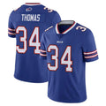 B.Bills #34 Thurman Thomas Player Royal Vapor Untouchable Limited Edoa Stitched Jerseys