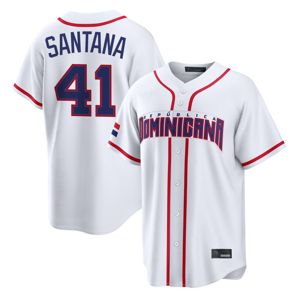 A.Diamondbacks #41 Carlos Santana Player White 2026 World Classic Home Game Edoa Stitched Jerseys
