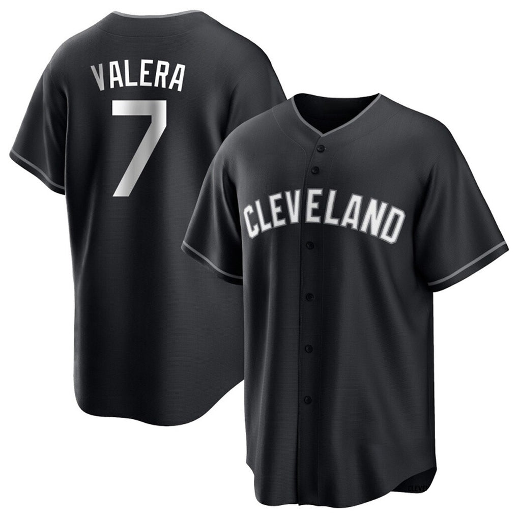 C.Guardians #7 George Valera Player Black Home Game Edoa Stitched Jerseys