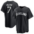 C.Guardians #7 George Valera Player Black Home Game Edoa Stitched Jerseys