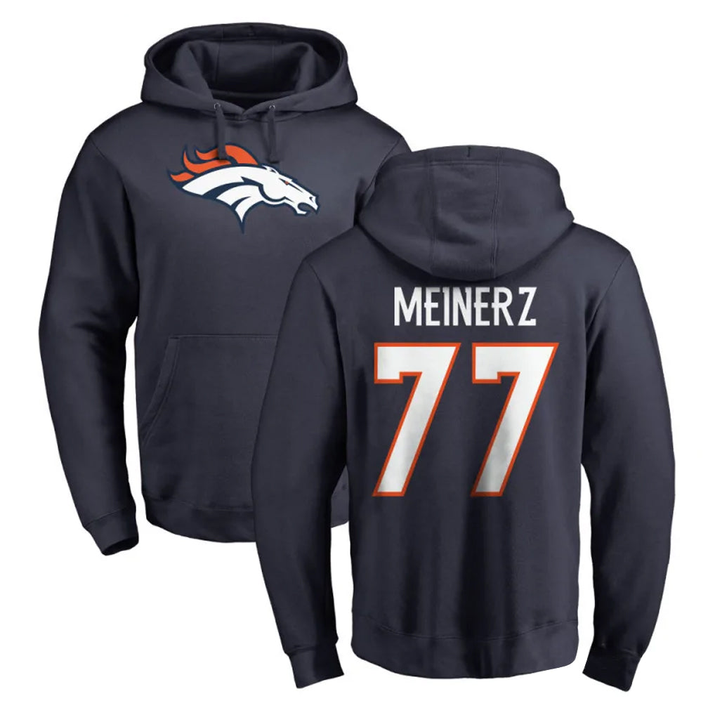 D.Broncos #77 Quinn Meinerz Player Navy Pullover Hoodie Limited Edoa Stitched Jerseys