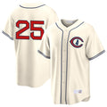 C.Cubs #25 Mois¨¦s Ballesteros Player Cream Field of Dreams Home Game Edoa Stitched Jerseys