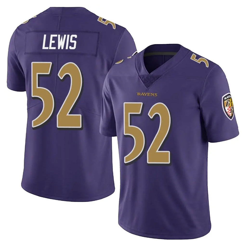 B.Ravens #52 Ray Lewis Player Purple Color Vapor Untouchable Limited Game Edoa Stitched Jerseys