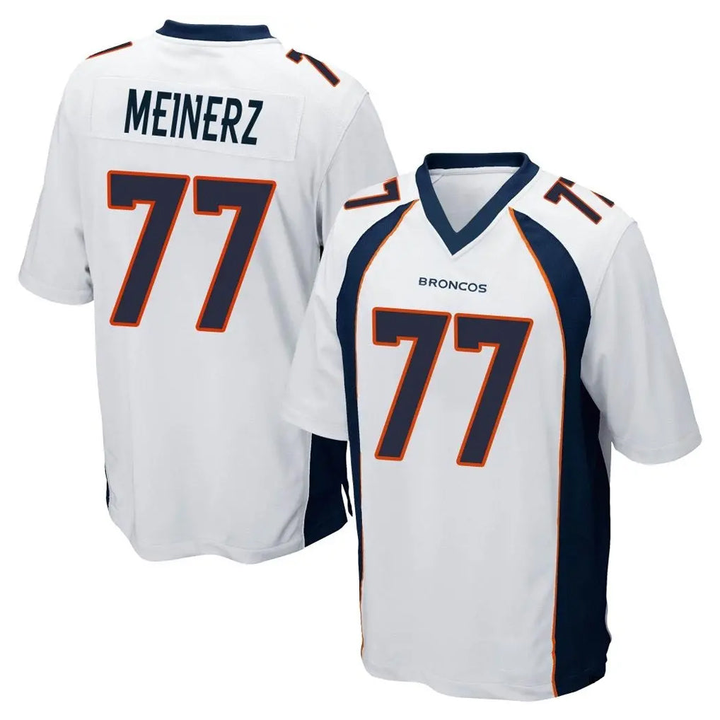 D.Broncos #77 Quinn Meinerz Player White Game Edoa Stitched Jerseys
