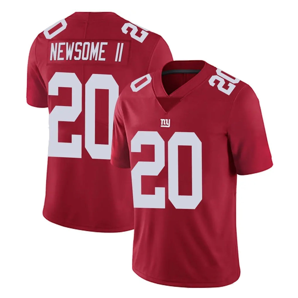 NY.Giants #20 Greg Newsome II Player Red Limited Vapor Untouchable Home Game Edoa Stitched Jerseys