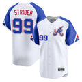 A.Braves #99 Spencer Strider Player White City Connect Limited Home Game Edoa Stitched Jerseys