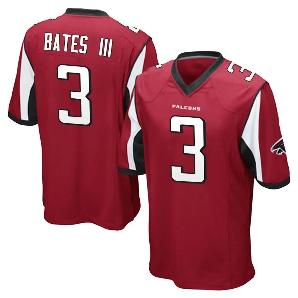 A.Falcons #3 Jessie Bates III Player Red Color Vapor Home Game Edoa Stitched Jerseys
