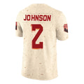 A.Cardinals #2 Will Johnson Player Cream Rivalries Collection Vapor Limited Home Game Edoa Stitched Jerseys