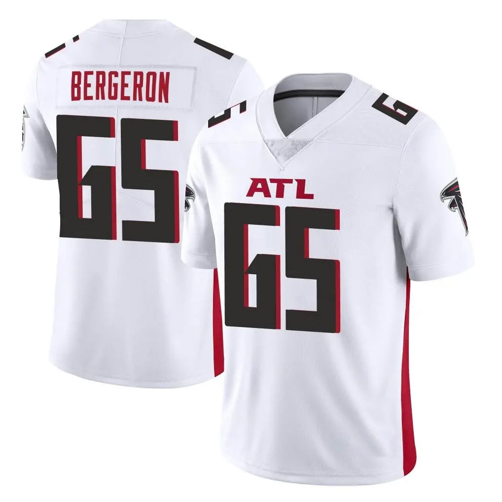 A.Falcons #65 Matthew Bergeron Player White Vapor Untouchable Limited Home Game Edoa Stitched Jerseys