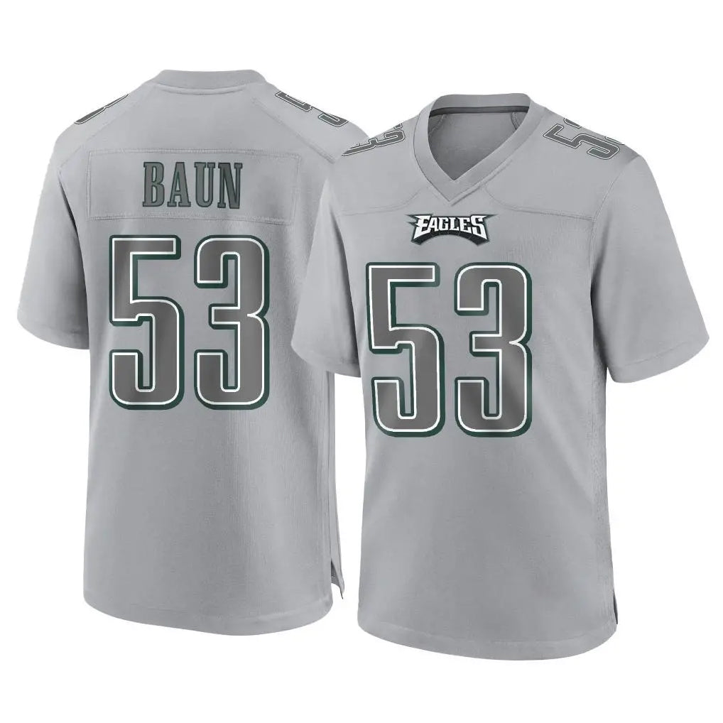 P.Eagles #53 Zack Baun Player Gray Atmosphere Fashion Home Game Edoa Stitched Jerseys