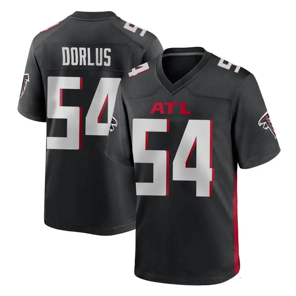 A.Falcons #54 Brandon Dorlus Player Black Home Game Edoa Stitched Jerseys