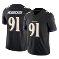 B.Ravens #91 Trey Hendrickson Player Black Vapor F.U.S.E. Limited Edoa Stitched Jerseys