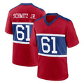 NY.Giants #61 John Michael Schmitz Jr. Player Red Century Home Game Edoa Stitched Jerseys