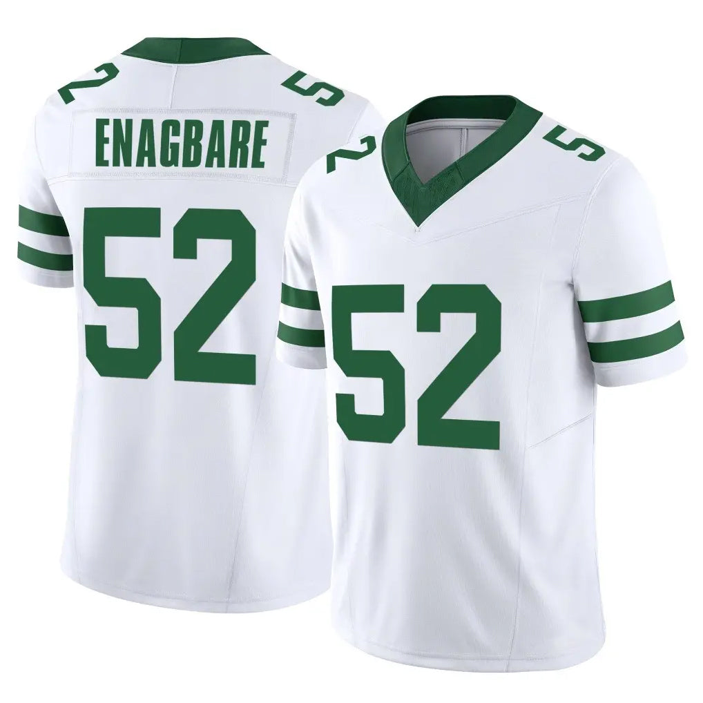 NY.Jets #52 Kingsley Enagbare Player White Legacy Limited Vapor F.U.S.E. Home Game Edoa Stitched Jerseys