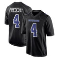 D.Cowboys #4 Dak Prescott Player Carbon Black Fashion Home Game Edoa Stitched Jerseys