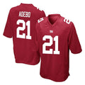 NY.Giants #21 Paulson Adebo Player Red Home Game Edoa Stitched Jerseys