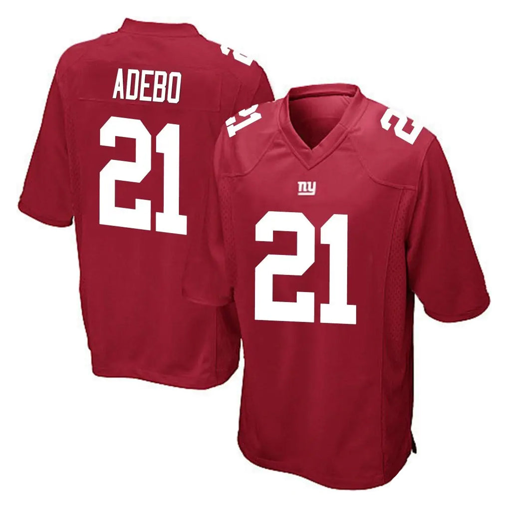 NY.Giants #21 Paulson Adebo Player Red Home Game Edoa Stitched Jerseys
