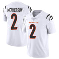 C.Bengals #2 Evan McPherson Player White Vapor Untouchable Limited Home Game Edoa Stitched Jerseys