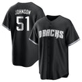 A.Diamondbacks #51 Randy Johnson Player Black Game Home Edoa Stitched Jerseys