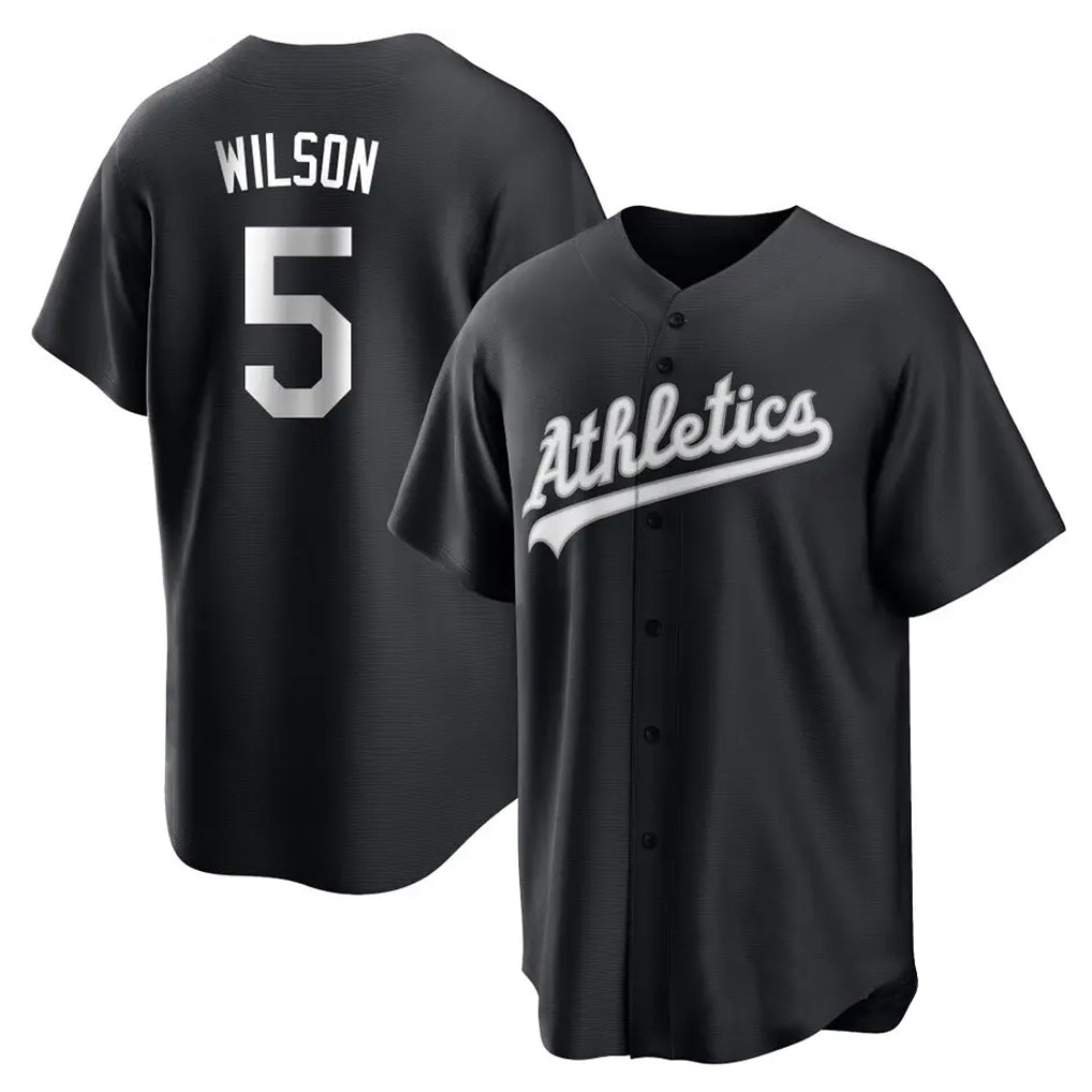 Athletics #5 Jacob Wilson Player Black Fashion Home Game Edoa Stitched Jerseys
