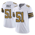 NO.Saints #51 Cesar Ruiz Player White Limited Color Rush Home Game Edoa Stitched Jerseys