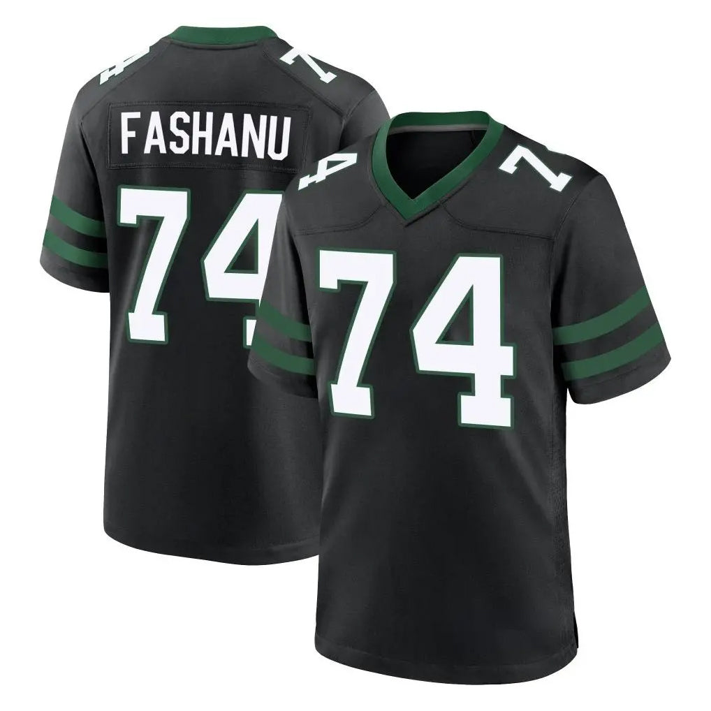 NY.Jets #74 Olu Fashanu Player Black Legacy Home Game Edoa Stitched Jerseys