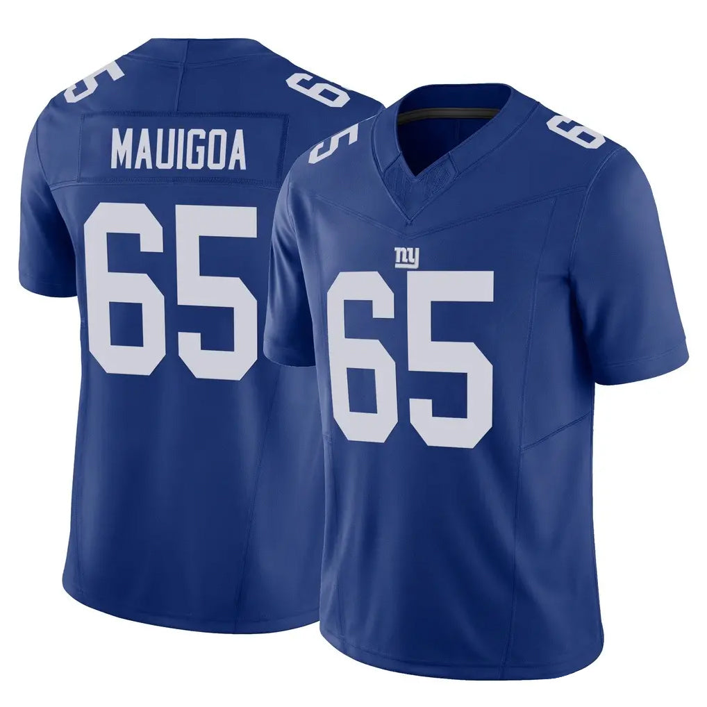 NY.Giants #65 Francis Mauigoa Player Royal Limited Vapor F.U.S.E. Home Game Edoa Stitched Jerseys