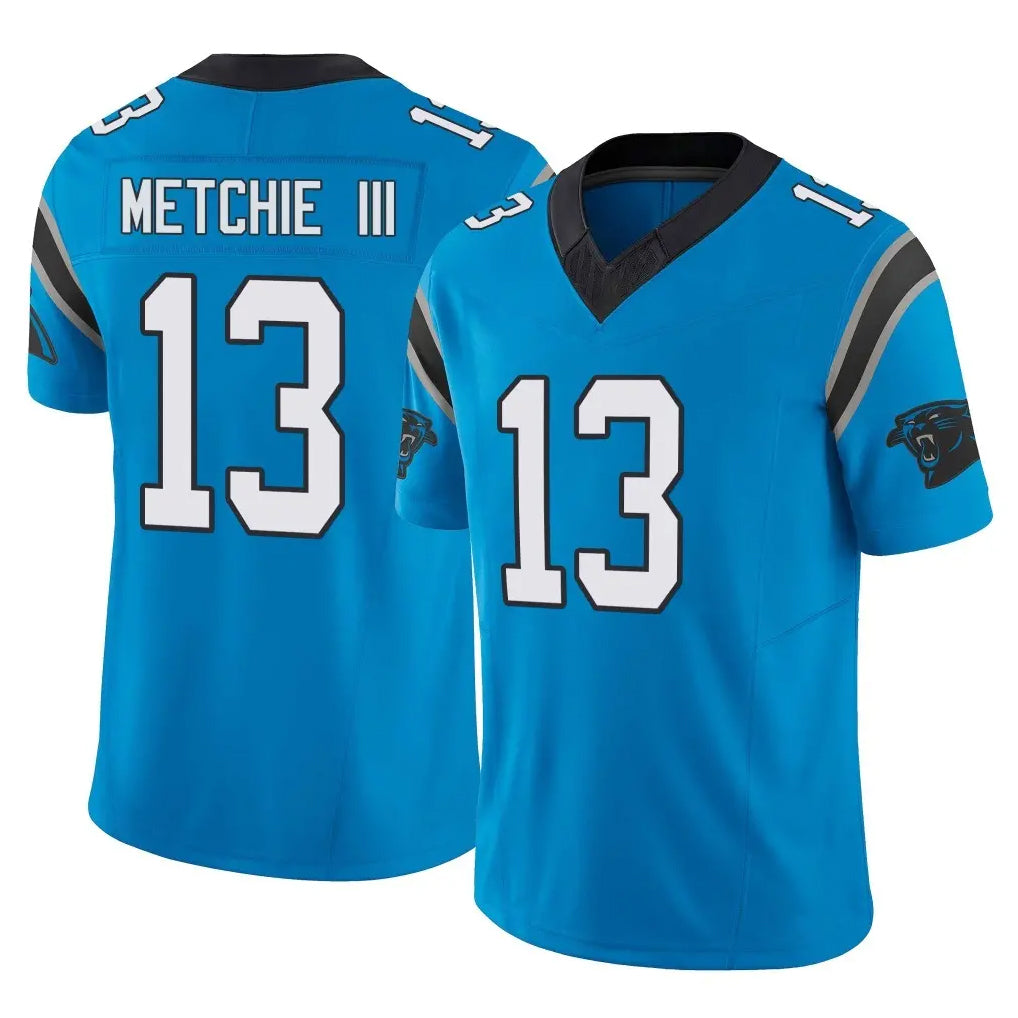 C.Panthers #13 John Metchie III Player Blue Vapor F.U.S.E. Limited Home Game Edoa Stitched Jerseys