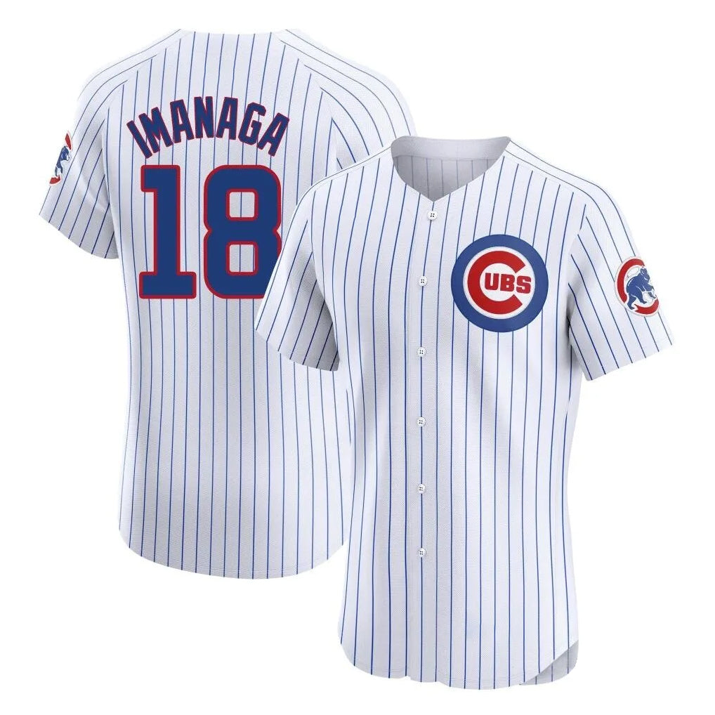 C.Cubs #18 Shota Imanaga Player White Limited Elite Home Game Edoa Stitched Jerseys