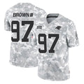 C.Panthers #97 Bobby Brown III Player Arctic Camo Salute to Service Limited Game Edoa Stitched Jerseys