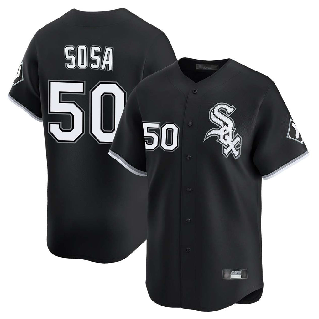 C.White Sox #50 Lenyn Sosa Player Black Limited Home Edoa Stitched Jerseys