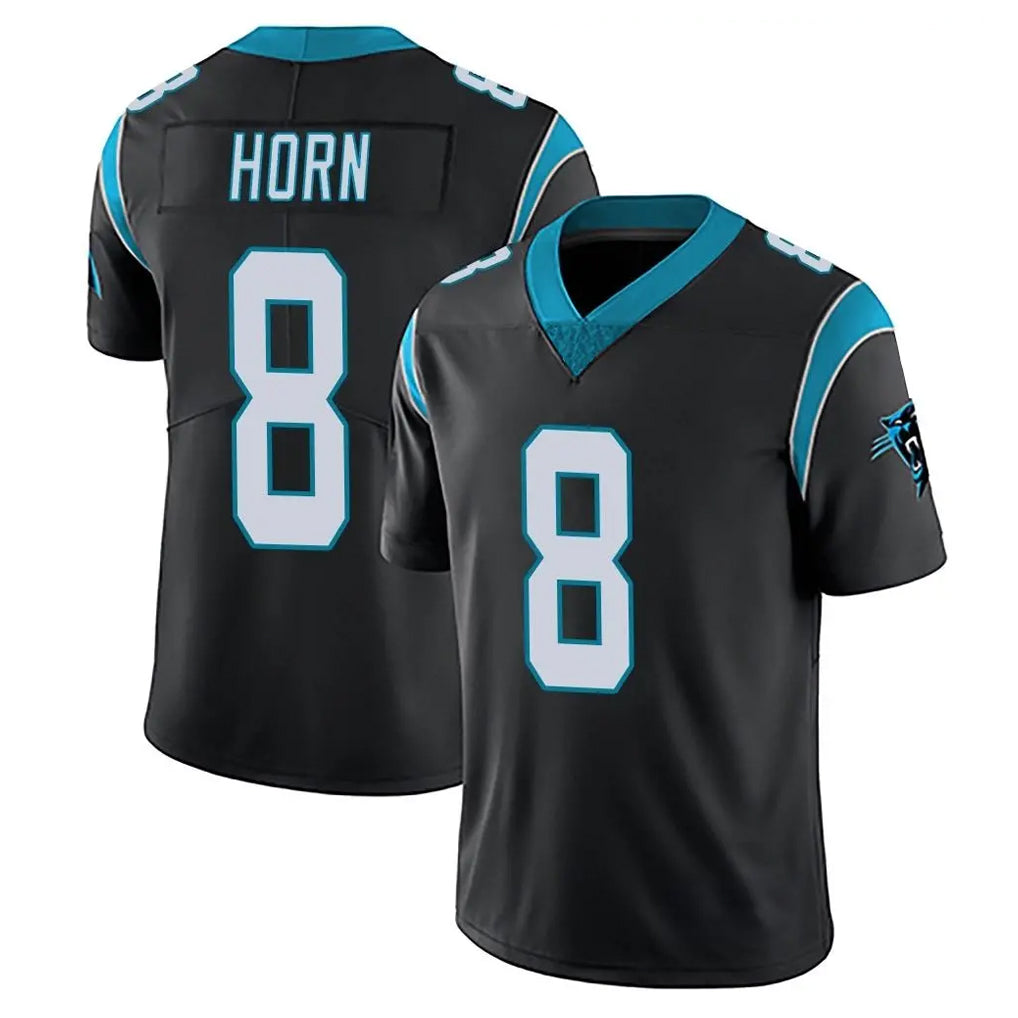 C.Panthers #8 Jaycee Horn Player Black Vapor Untouchable Limited Game Edoa Stitched Jerseys