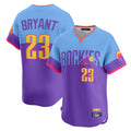C.Rockies #23 Kris Bryant Player Purple-Light Blue City Connect Limited Home T-shirt Edoa Stitched Jerseys