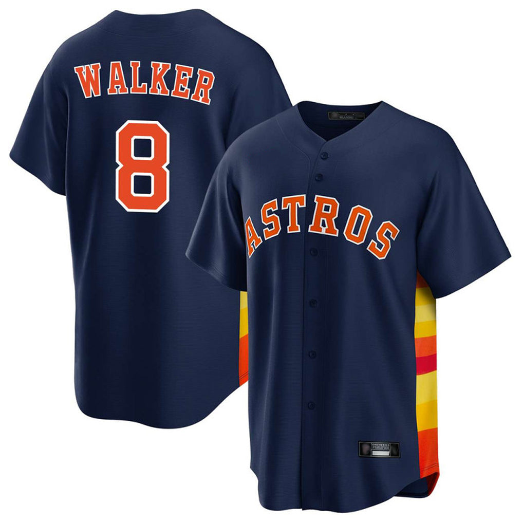 H.Astros #8 Christian Walker Player Navy Home Game Edoa Stitched Jerseys
