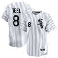 C.White Sox #8 Kyle Teel Player White Stripe Limited Home Edoa Stitched Jerseys