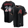 A.Diamondbacks #20 Luis Gonzalez Player Black USA 250 Fourth of July Game Home Edoa Stitched Jerseys