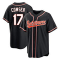 B.Orioles #17 Colton Cowser Player Black Out Home Game Edoa Stitched Jerseys