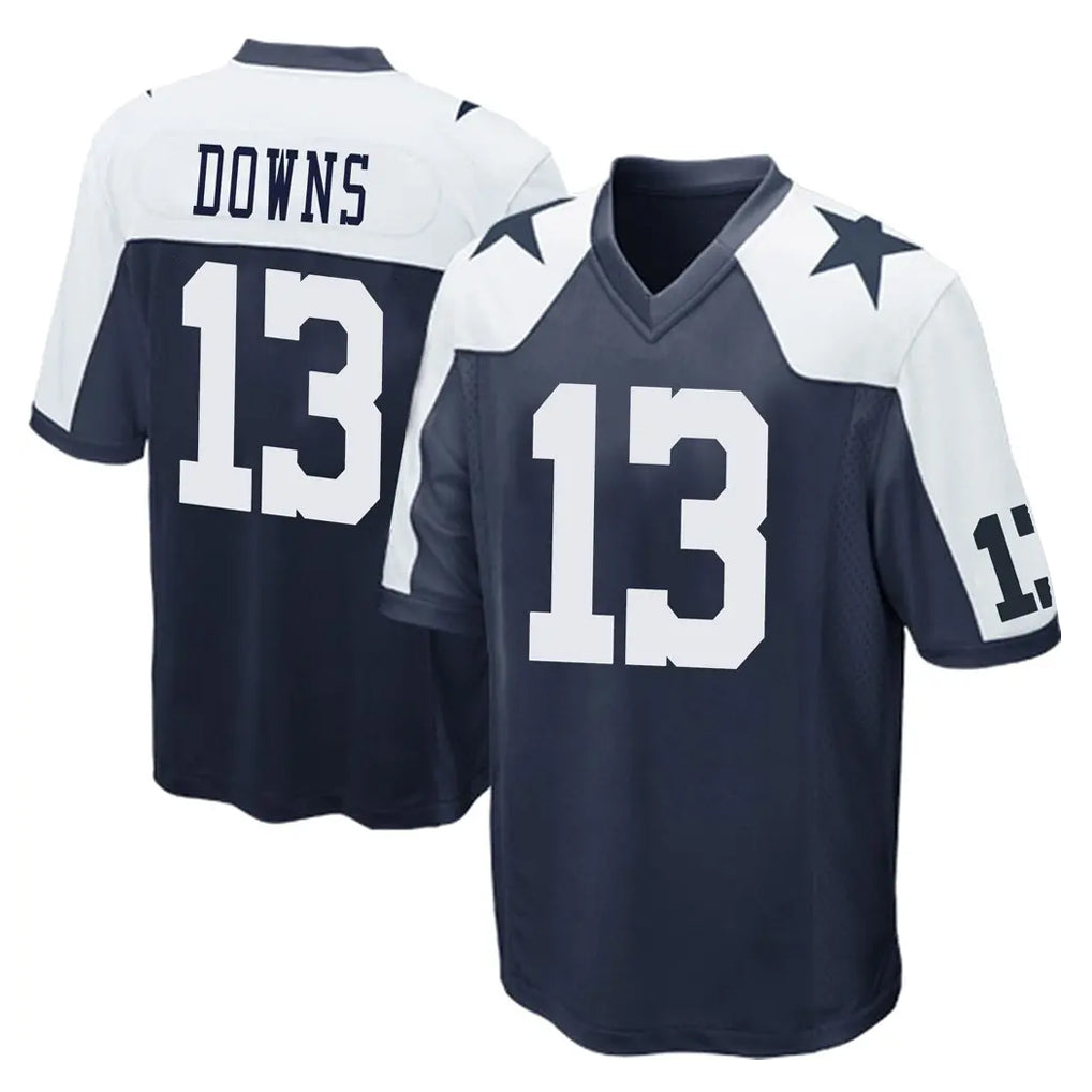 D.Cowboys #13 Caleb Downs Player Navy-White Alternate Home Game Edoa Stitched Jerseys