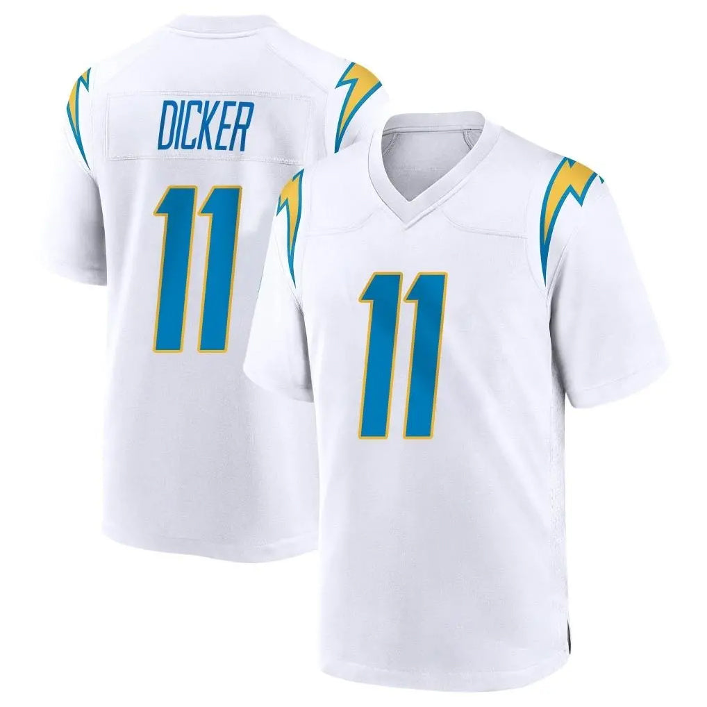 LA.Chargers #11 Cameron Dicker Player White Home Game Edoa Stitched Jerseys