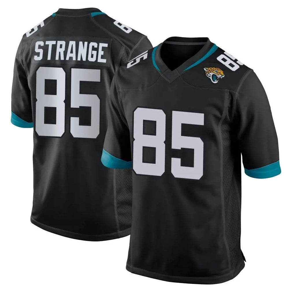 J.Jaguars #85 Brenton Strange Player Black Home Game Edoa Stitched Jerseys
