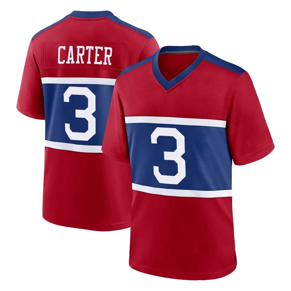 NY.Giants #3 Abdul Carter Player Red Century Home Game Edoa Stitched Jerseys